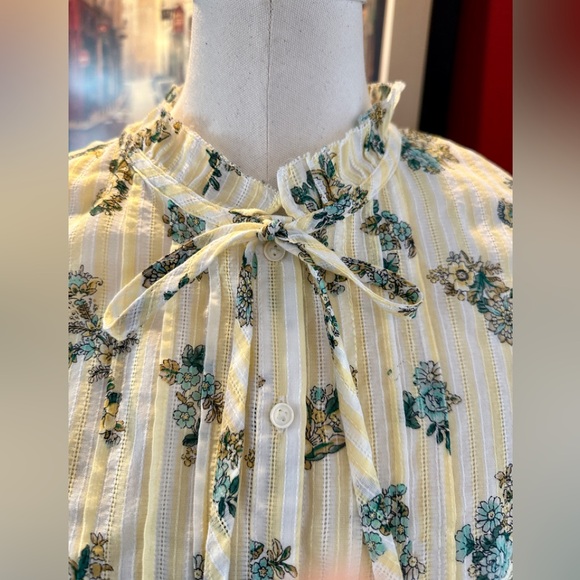 Loft striped and floral blouse - Picture 3 of 12